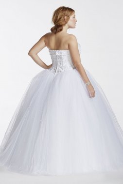 Tulle Plus Size Wedding Dress with Beaded Satin Collection 4XL9T8017