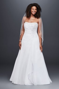 Chiffon Plus Size Wedding Dress with Beaded Bodice Collection 4XL9V9409