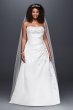 Extra Length A-line Side Drape Strapless Gown Collection 4XL9V9665