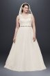 A-line Plus Size Wedding Dress with Tulle Skirt Collection 4XL9WG3711