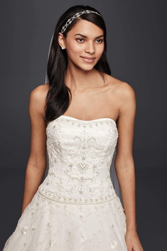 Extra Length Bodice with Organza Skirt and Beading 4XLCT258