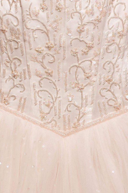 Extra Length Satin Beaded Bodice Wedding Dress Collection 4XLNT8017