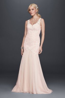 Beaded Venice Lace Trumpet Wedding Dress 4XLSWG723