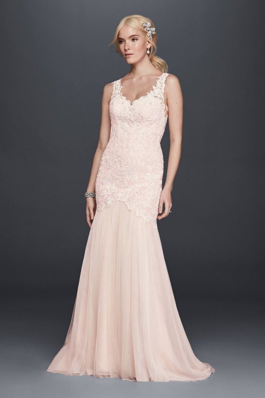 Beaded Venice Lace Trumpet Wedding Dress 4XLSWG723