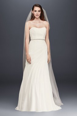 Chiffon Wedding Dress with Asymmetrical Draping Collection 4XLV3540