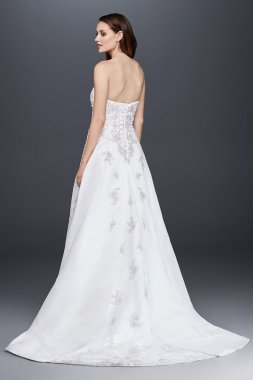 Extra Length Corset Back Wedding Dress with Drape Collection 4XLV9665
