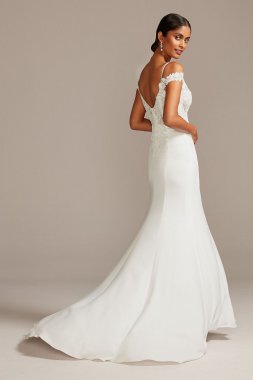 Floral Applique Sheer Bodice Tall Wedding Dress Collection 4XLWG3977