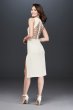 Knee-Length Tank Crepe Sheath with Skirt Slit Bardot 51013DBX