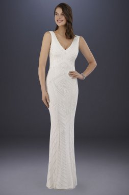 Bryant Beaded Tank Sheath Wedding Dress 51017