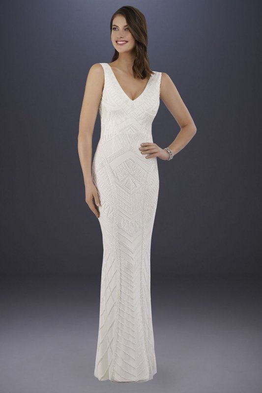 Bryant Beaded Tank Sheath Wedding Dress 51017