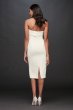 Strapless Stretch Crepe Short Dress with Flounce Bardot 53007DB