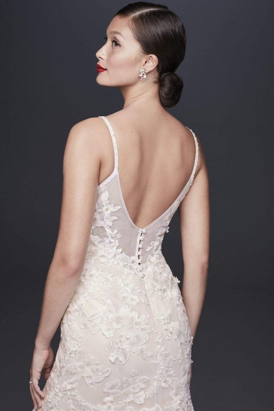 Ballerina Bodice 3D Floral Petite Wedding Dress 7CWG814
