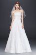 Petite Split Front Wedding Dress with Cap Sleeves Collection 7NTV9010