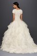 Short Sleeve Petite Wedding Dress 7SLCWG568