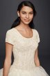 Short Sleeve Petite Wedding Dress 7SLCWG568