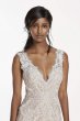 Petite Lace Wedding Dress with Plunging Neck 7SWG689