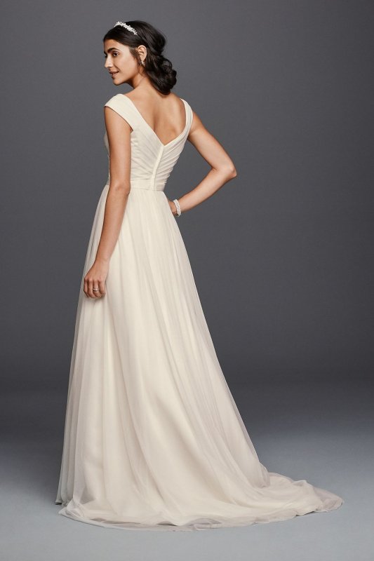 Petite Tulle A-line Wedding Dress and Beaded Sash Collection 7WG3787