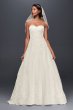 Organza Petite Wedding Dress with Beaded Appliques Jewel 7WG3837