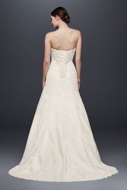 A-line Side Split Wedding Dress with All Over Lace Collection 7YP3344