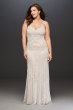 Allover Floral Beaded Plus Size Wedding Dress 8AP2E205469