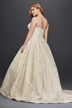 Plus Size Lace Tulle Wedding Dress 8CWG635