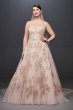 Metallic Lace Plus Size A-Line Wedding Dress 8CWG767