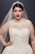 Lace Plus Size Wedding Dress with Pleated Skirt 8CWG780
