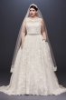 Lace Plus Size Wedding Dress with Pleated Skirt 8CWG780