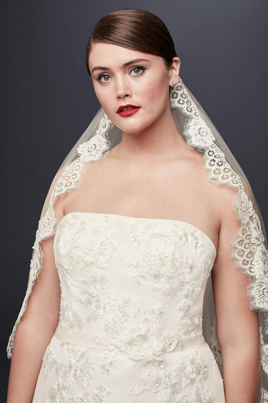 Lace Appliqued Plus Size Wedding Dress and Topper 8CWG790