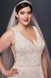 Appliqued Tulle-Over-Lace Plus Size Wedding Dress 8CWG792