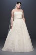 Rose Lace Plus Size Ball Gown Wedding Dress 8CWG803