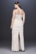 Lace Plus Size Sheath Wedding Dress with Overskirt 8CWG816