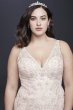 Mermaid Beaded Floral Lace Plus Size Wedding Dress 8CWG832