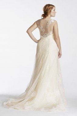 Beaded Tank Plus Size Wedding Dress 8MS251114
