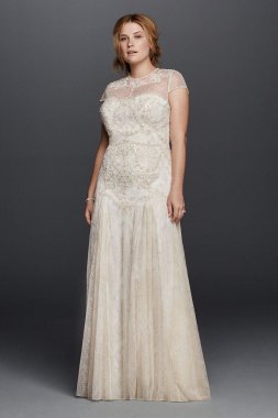 Wedding Dress with Cap Sleeves 8MS251136
