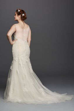 Illusion Tank Wedding Dress 8MS251150