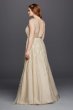 Floral Wedding Dress with V-Neckline 8MS251151