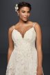 Scalloped A-Line Plus Size Wedding Dress 8MS251177