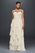 Tiered Chiffon Plus Size A-Line Wedding Dress 8MS251178