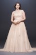 Floating Flower A-Line Plus Size Wedding Dress 8MS251190