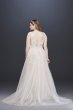 Embroidered Floral Tulle Plus Size Wedding Dress 8MS251197