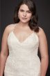 Cross-Back Lace Plus Size Wedding Dress 8MS251198