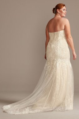 Embellished Lace Corset Plus Size Wedding Dress 8MS251207