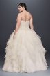Ruffled Skirt Plus Size Wedding Dress 8NTCWG568