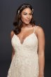 Plus Size A-Line Wedding Dress with Double Straps 8NTMS251177