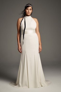 Plus Size Halter Wedding Dress 8VW351263