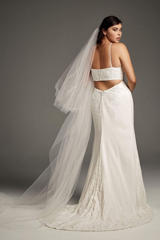 Plus Size Sheath Wedding Dress 8VW351346
