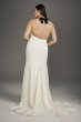 Crystal T-Back Stretch Crepe Plus Size Slip Gown 8VW351473