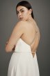 Crepe Wrap Gown with Jeweled Crisscross Low Back 8VW351495