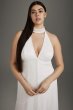 High Slit Sequin Plus Size Gown With Choker Neck 8VW351524